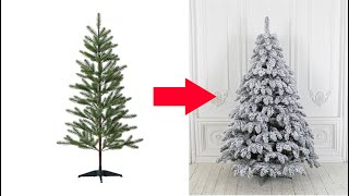 DIY Christmas tree transformation  / How to make a snow christmas tree