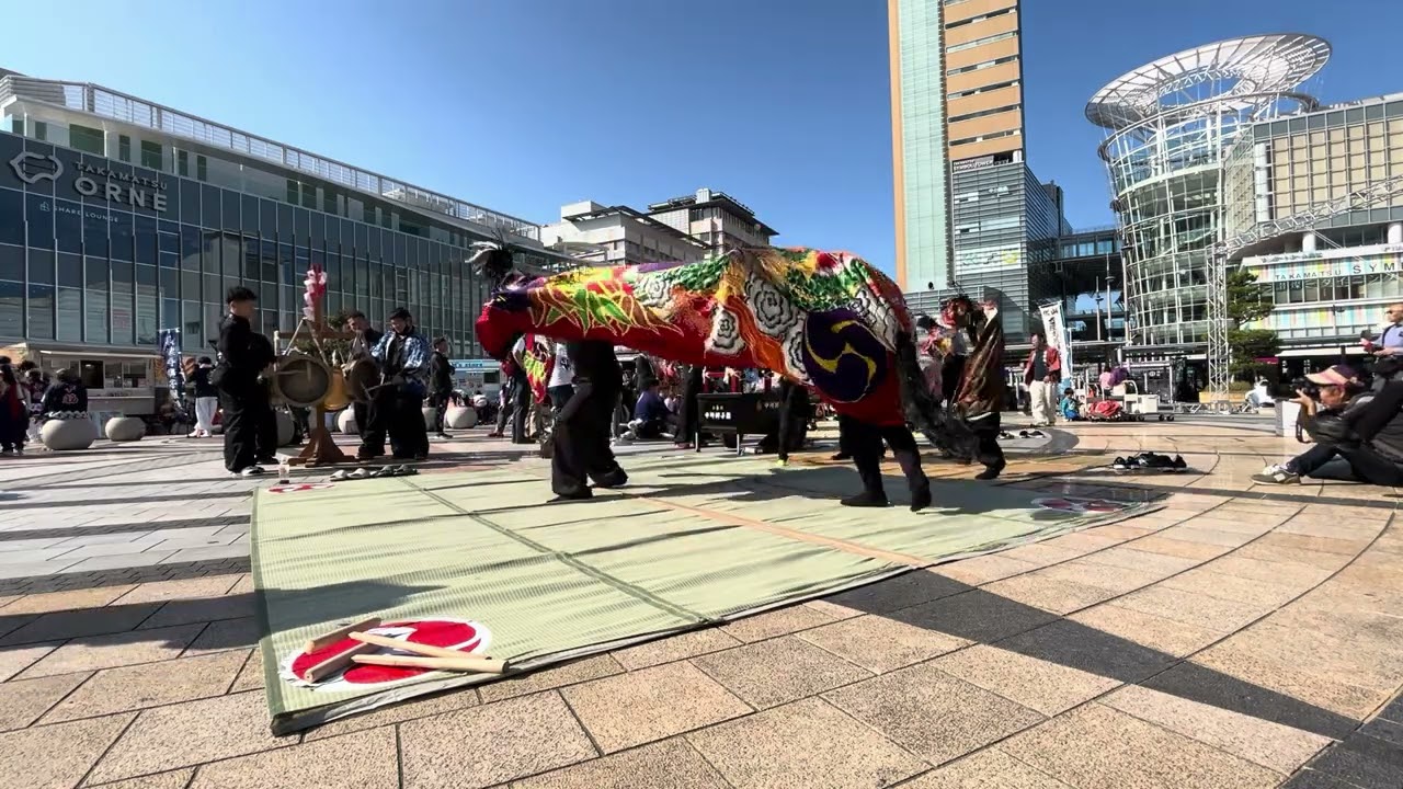 獅子舞王国さぬき2024 中坪獅子組 孝大&龍治 サンポート高松　シンボルタワー　讃岐　香川県高松市香川町大野