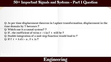 MCQ Questions Signals and Systems - Part 1 with Answers