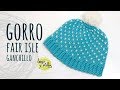 Tutorial gorro fair isle crochet  ganchillo  lanas y ovillos