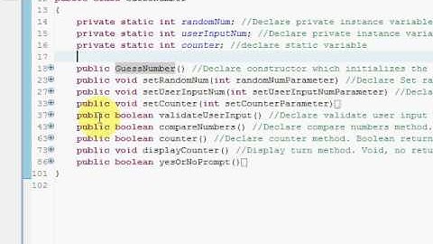 Java HW Guess Number Game