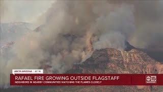 Flagstaff residents watch Rafael fire flames grow