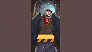 Talking Tom Gold Run Fireman Tom Under Tunnel Android ios gameplay #talkingtom #shortfeed #shorts