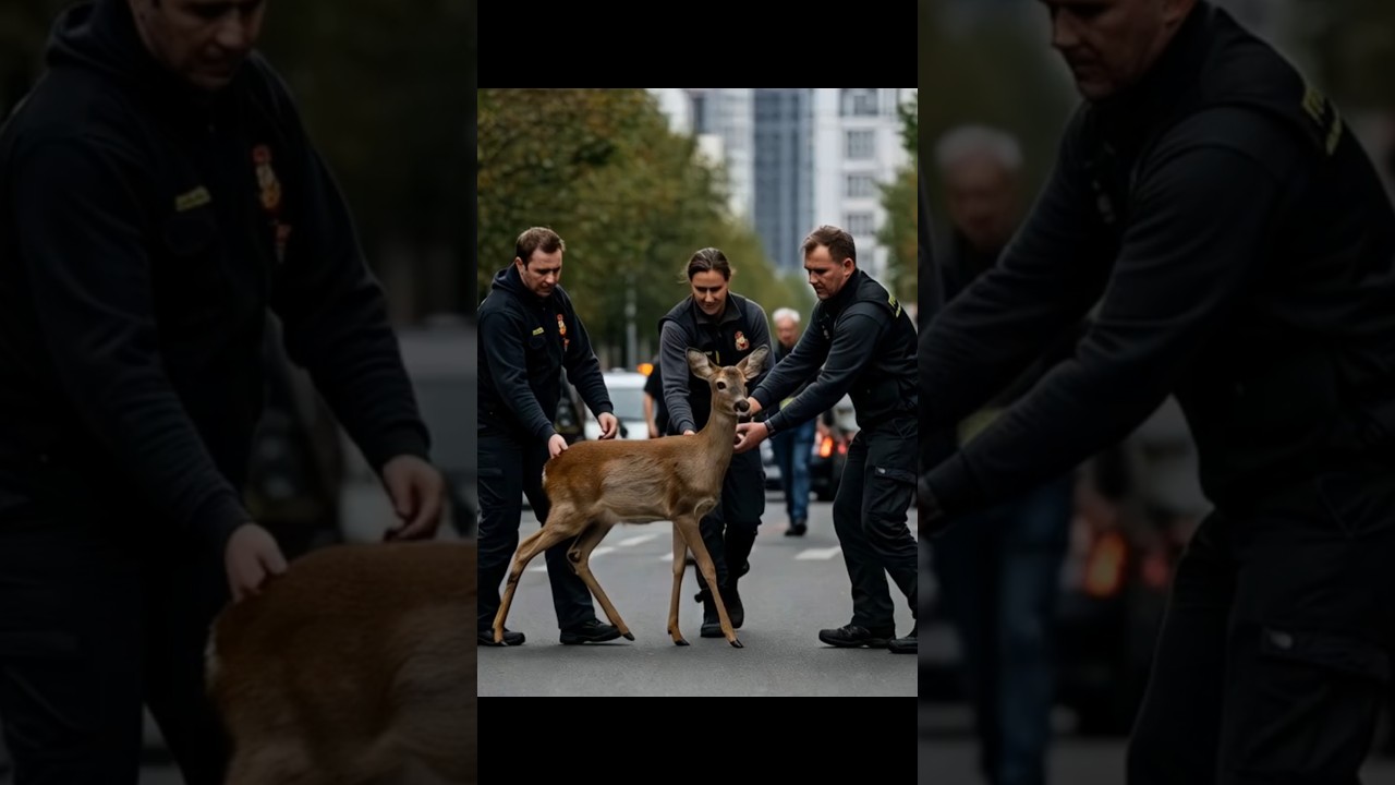 Wild Deer Rescued from City Traffic Chaos in Germany 