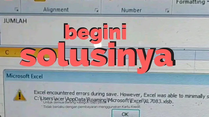 Mengatasi file excel tidak bisa disimpan