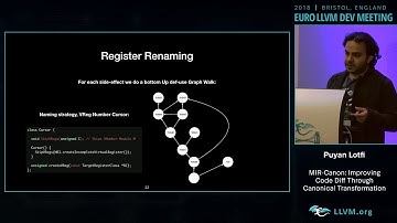 2018 EuroLLVM Developers’ Meeting: P. Lotfi “MIR-Canon: Improving Code Diff Through ...”
