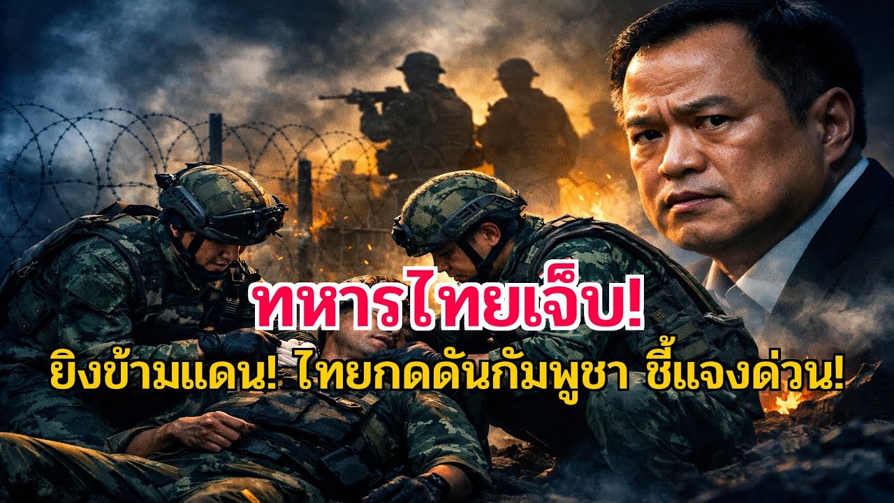 ยิงข้ามแดน! ทหารไทยเจ็บ! 'อนุทิน' กดดันเขมร ชี้แจงด่วน!