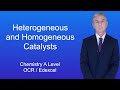 A level chemistry revision heterogeneous and homogeneous catalysts