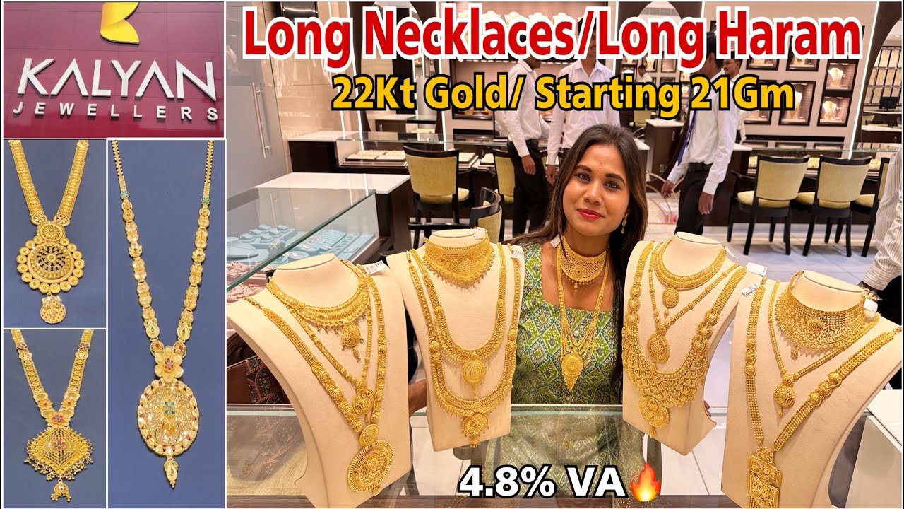 Kalyan Jewellers Long Gold Necklace In Just 21Gm Designs & Price