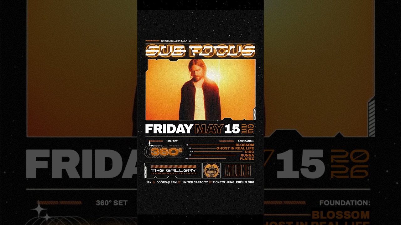 Sub Focus arrives to Atlanta for a 360 degree set on May 15th | #dnb #drumandbass #atlanta