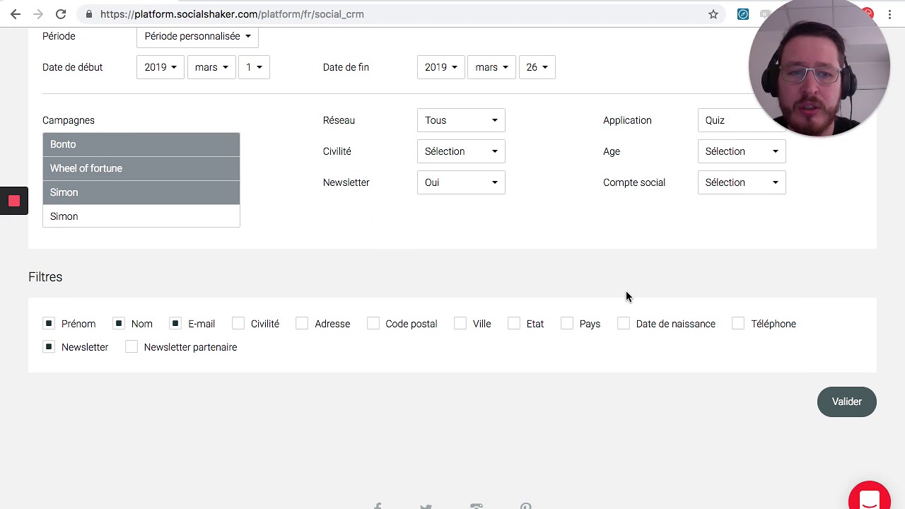 Comment réaliser ses exports sur Socialshaker ?