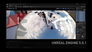 Unreal Engine 5 0 1, mirror, emissive, material test