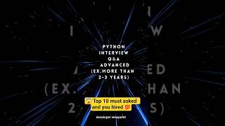Python Interview Quick Revision (2025) ⏱️