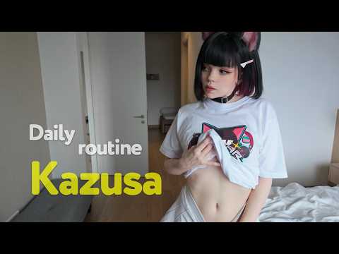 Trying Kazusa's daily routine | cute Blue archive cosplay