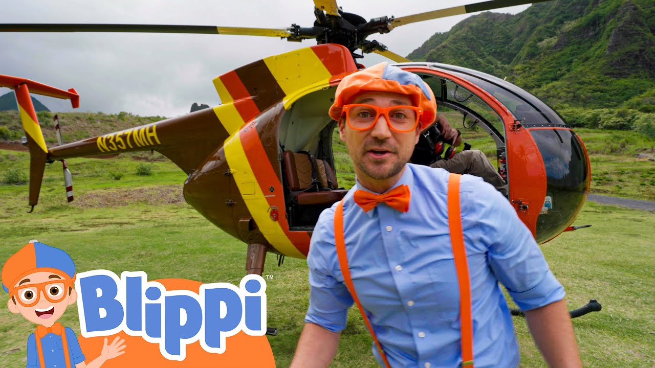 ヘリコプターの中 ☆ 英語を学ぶ ☆ Hawaii Helicopters ☆ ブリッピー 