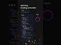 Spinning loading animation with html css #shorts #coding #reels