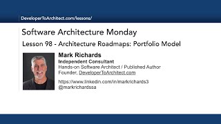 Lesson 98 - Architecture Roadmaps Portfolio Model