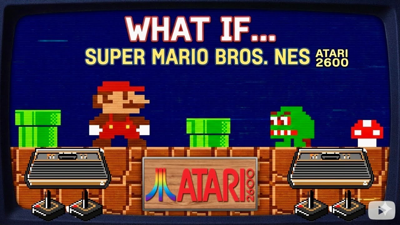 What if Super Mario Bros. NES was Recreated in Atari 2600?!