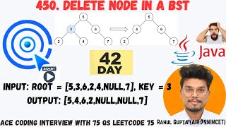 450. Delete Node in a BST | LeetCode | Solution in Hindi 🔥