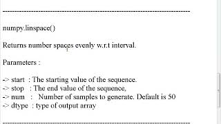Numpy - RandInt Linspace Arange