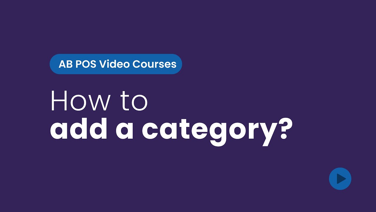 How to Add a Category | AB POS Video Courses - YouTube