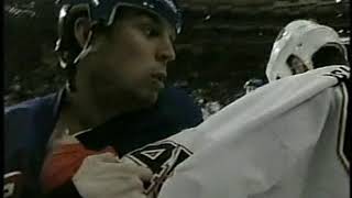 New York Islanders vs NY Rangers Brawl 2004 MSG NYR Feed Arron Asham vs Matt Barnaby Round 3