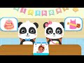 PANDA KIKI DAN MIUMIU MEMBUAT KEJUTAN UNTUK ADIK KECIL DI HARI ULANG TAHUNNYA | BABY BUS INDONESIA