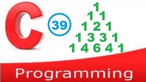 c programming video tutorial -  print pascal