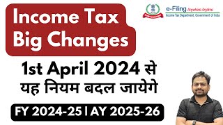 10 New Income Tax Rules Applicable from 1st April 2024 | Tax Changes Ammendment For FY 2024-25