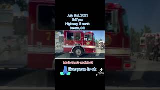 Hot news motorcycle accident highway 5N Salem OR praying everyone is ok