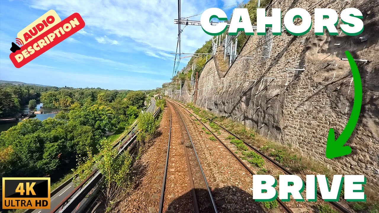 Voyage en cabine 📢 commenté 📢sur la POLT entre CAHORS et BRIVE - Desserte de la carrière de THEDIRAC