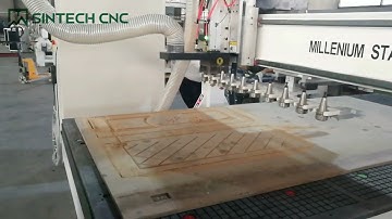 Linear type tool magazine for CNC router, move with gantry