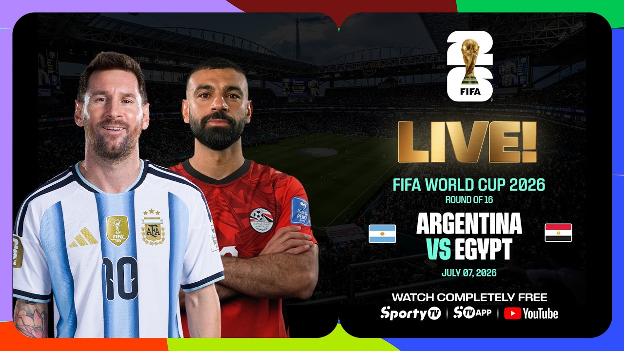 LIVE | Argentina vs Egypt | FIFA World Cup 2026™ Round of 16 | SportyTV NG