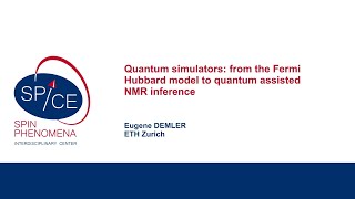 Famous Talks - Non-Equilibrium Emergence in Quantum Design - Eugene DEMLER, ETH Zurich Profile