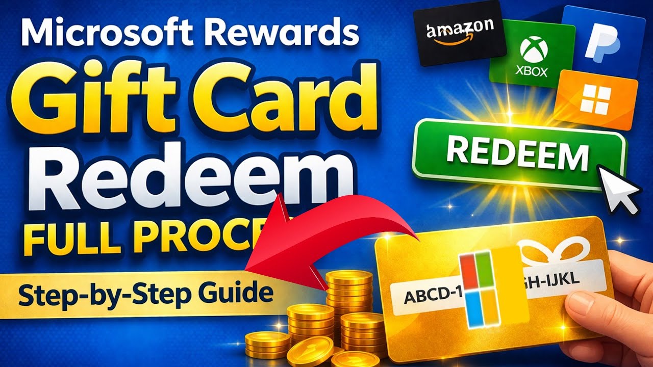 🎁 How to Redeem Microsoft Rewards Gift Card | How to redeem gift card ...