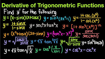 Differential Calculus: Derivatives on Trigonometric Functions Part 1
