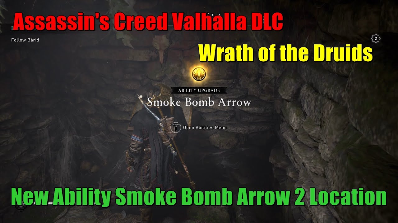 How to get  Smoke Bomb Arrow Level 2 Location New DLC Wrath of the Druids Assassin's Creed Valhalla