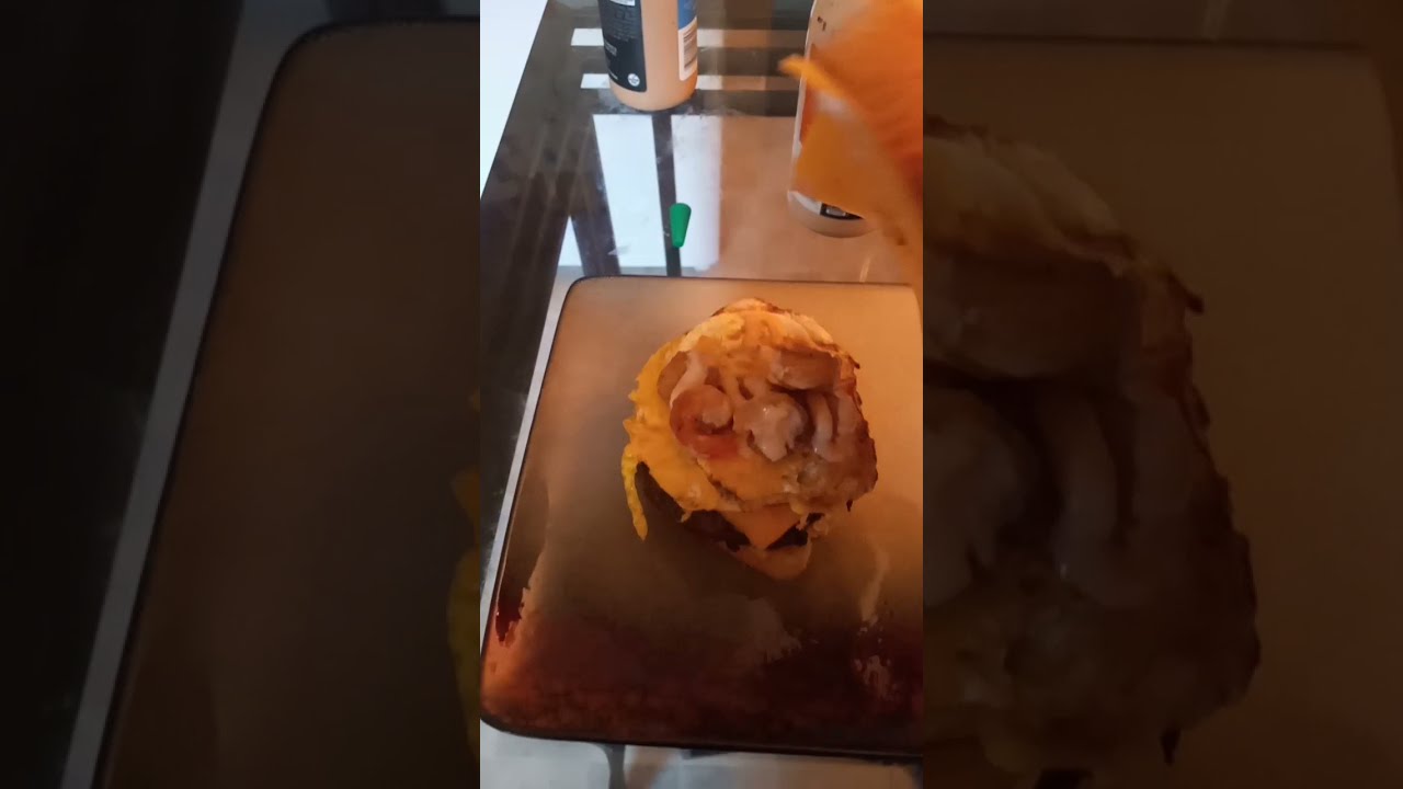 Update On The Extravaganza Burger Ground Beef Egg Shrimp Cheese 