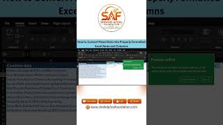 How to Convert Mixed Data into Properly Formatted Excel Rows and Columns  #shahidafzalfoundation