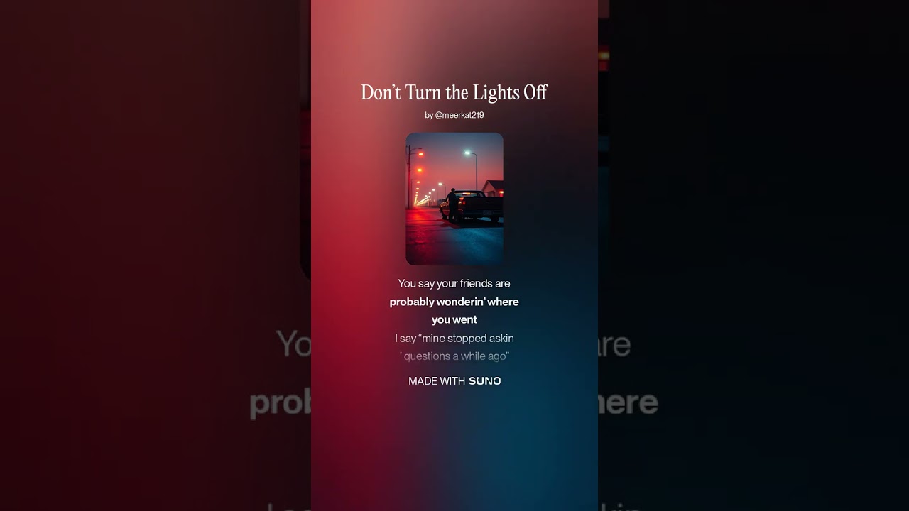 Don't Turn The Lights Off my new song full song