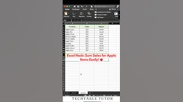 Calculate Total Sales for Specific Products in Excel 📊🍏 #excel #excelshorts