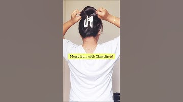 Messy Updo/Bun hairstyle #hair #hairstyle #shorts #youtubeshorts #hack #trending #fyp #hairtutorial