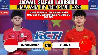 Download lagu 🔴 JADWAL SIARAN LANGSUNG TIMNAS INDONESIA U-17 VS CHINA HARI INI | Piala Asia U-17 2026 LIVE RCTI