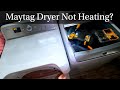 Maytag Bravos Dryer Not Heating Diagnosis and Repair.