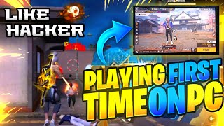 Playing First Time Free fire On Pc 😱 Like hacker 😈 Gone Extremely Good 🔥 - Garena free fire max