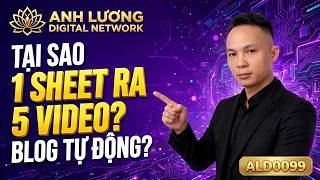 1 Sheet Tạo 1 Bài Blog Chứa 5 Video Dùng ChatGPT Tự Động | ALD0099