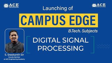 Campus Edge B.Tech subjects Digital signal processing (DSP) by S.Sreekanth