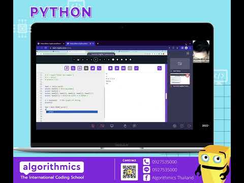 บรรยาการการเรียน python กับครูโดนัท