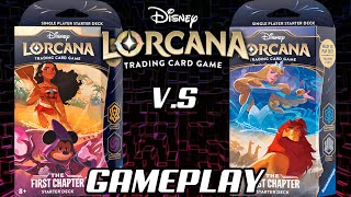 The Disney Lorcana STARTER DECK Battle! (Tutorial)