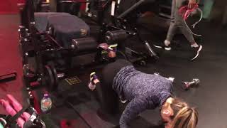 Glue kickbacks on a hamstring curl machine